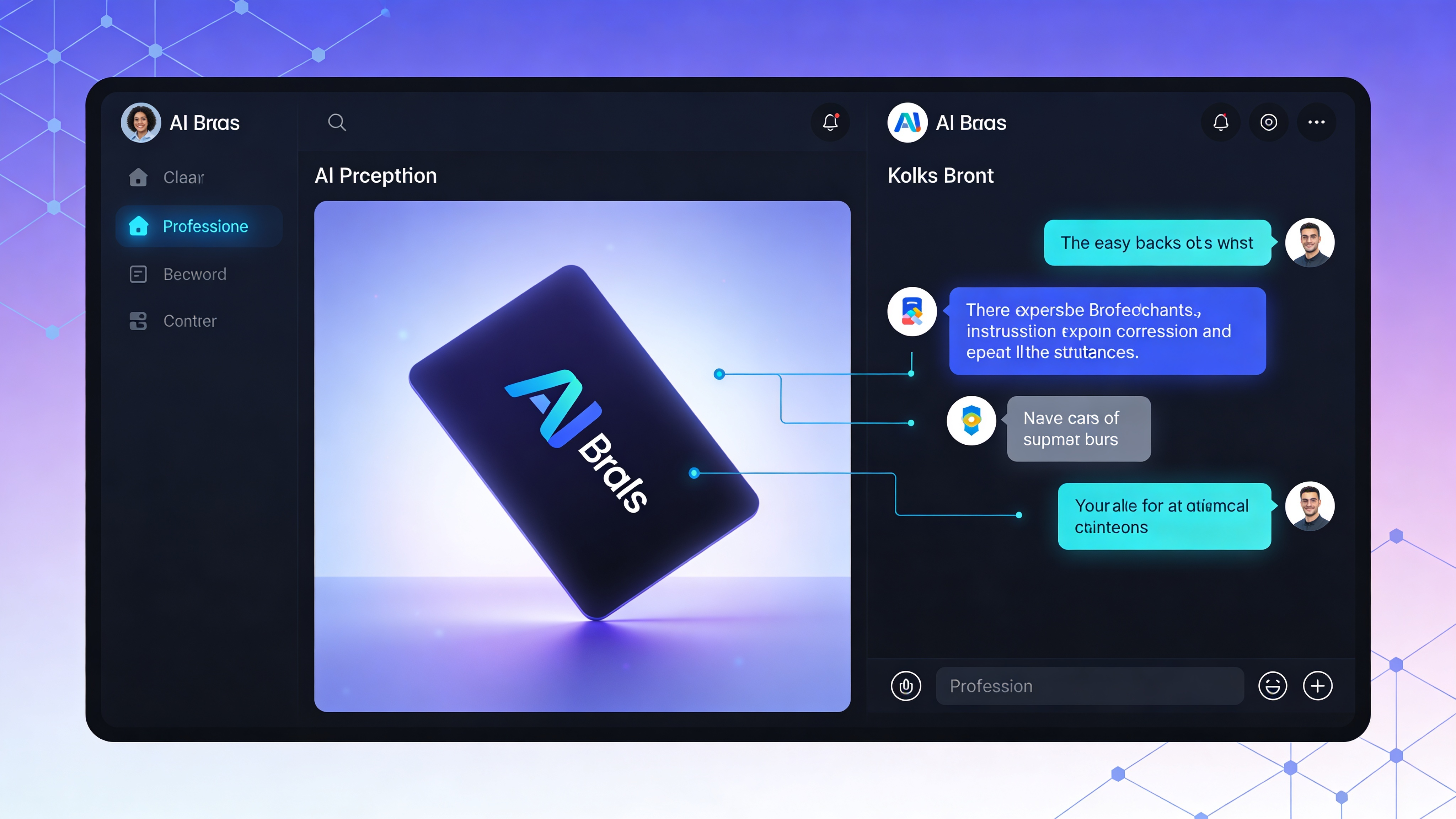 How to get cited in Claude AI showing a brand card rising in an AI chat interface with glowing data connections