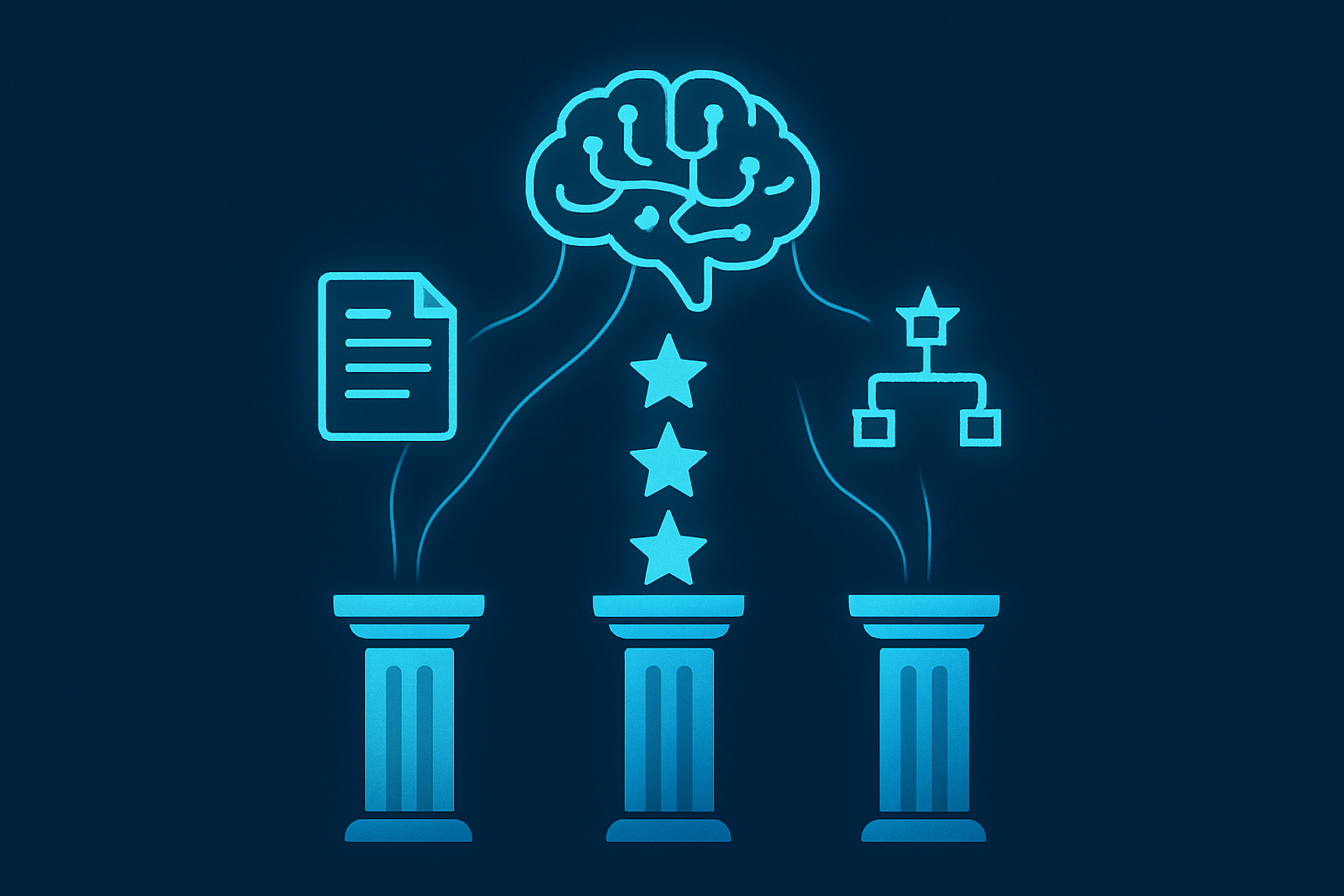 Three authority signal pillars — content quality, third-party mentions, and structured data — feeding into Perplexity AI citation selection